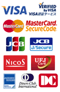 ���Ѳ�ǽ�����ɡ� VISA/MasterCard/JCB/Amex/Diners/UFJ/Nicos/DC